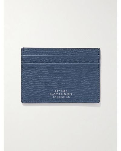 Smythson Ludlow Full-grain Leather Cardholder - Blue