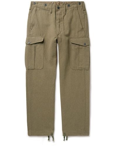 RRL Hudson Straight-leg Twill Cargo Pants - Green