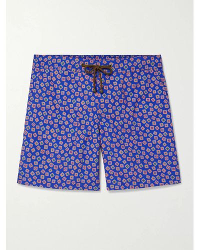 Thorsun Charvet Mid-length Printed Swim Shorts - Blue