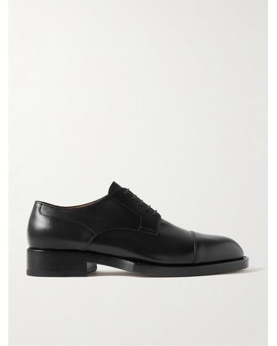 Dries Van Noten Cap-toe Leather Oxford Shoes - Black