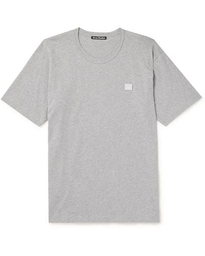 Acne Studios Nash Logo-appliquéd Cotton-jersey T-shirt - Gray
