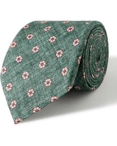 Favourbrook Osterley 8cm Floral-print Silk Tie - Green