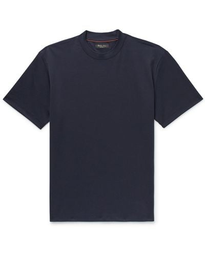 Loro Piana Cotton-jersey T-shirt - Blue