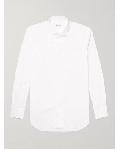 Loro Piana André Cotton-poplin Shirt - White