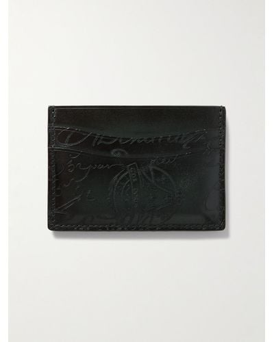 Berluti Bambou Scritto Venezia Leather Cardholder - Black