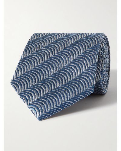 Charvet 9cm Silk-jacquard Tie - Blue