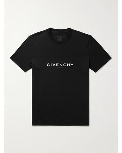 Givenchy T-Shirt aus Baumwoll-Jersey mit Logoprint - Schwarz