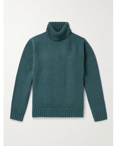 MR P. Alpaca-blend Rollneck Sweater - Green