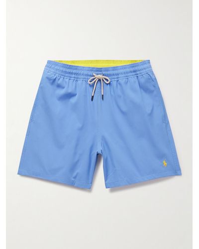 Polo Ralph Lauren Traveller Straight-leg Mid-length Swim Shorts - Blue