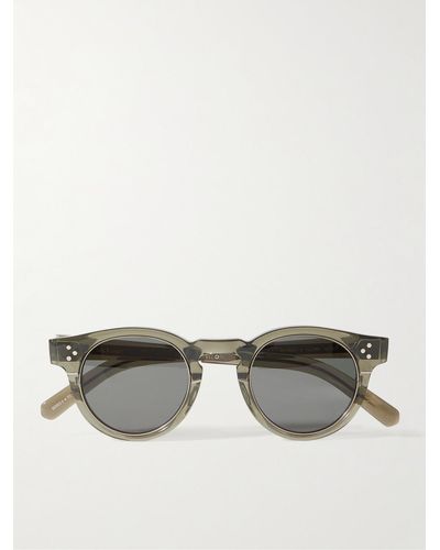 Mr. Leight Kennedy Round-frame Acetate Sunglasses - Grey