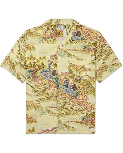 Orslow Convertible-collar Printed Woven Shirt - Metallic