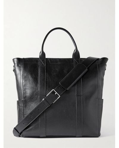 Metier Mariner Elvis Leather Tote Bag - Black