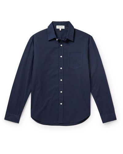 Alex Mill Mill Garment-dyed Cotton-twill Shirt - Blue