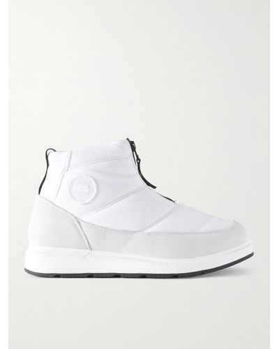 Canada Goose Crofton Suede-trimmed Quilted Ripstop Boots - White