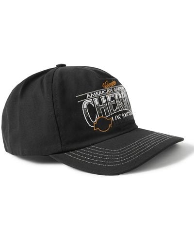 CHERRY LA Logo-embroidered Cotton-twill Baseball Cap - Black