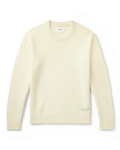 NN07 Nigel 6585 Recycled Wool-blend Sweater - White