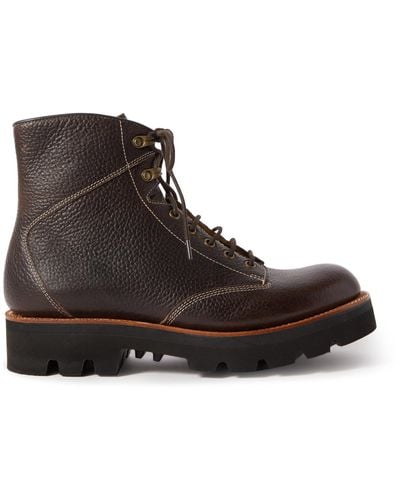 Grenson Emmett Full-grain Leather Boots - Brown