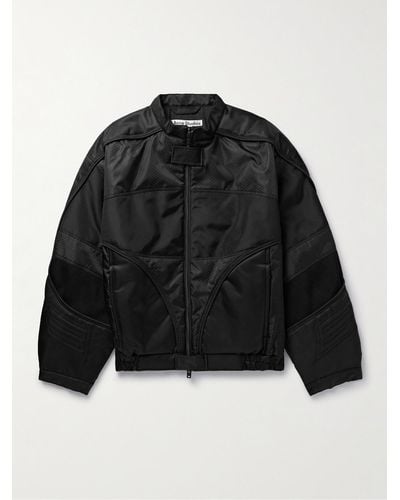 Acne Studios Panelled Padded Drill And Canvas Jacket - Black