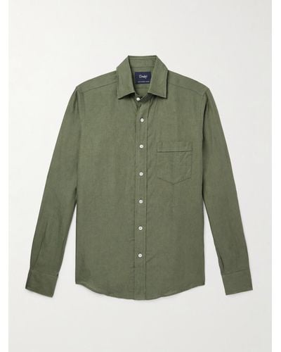 Drake's Linen Shirt - Green
