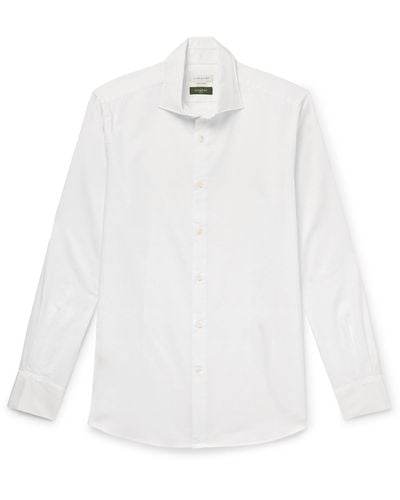 Incotex Glanshirt Slim-fit Cotton Oxford Shirt - White