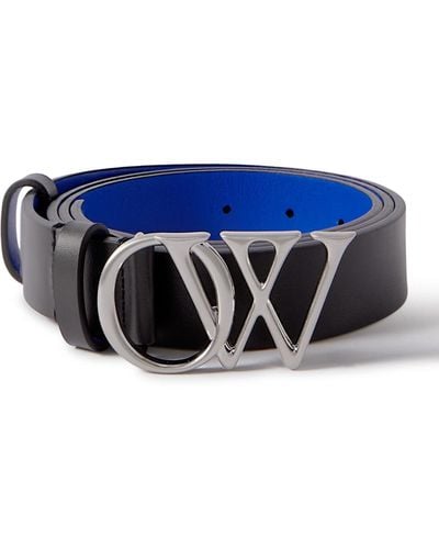 Off-White c/o Virgil Abloh 3cm Leather Belt - Blue