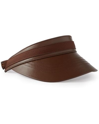 Tom Ford Leather Visor - Brown