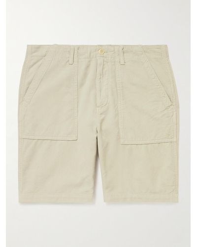 Outerknown Seventyseven Straight-leg Organic Cotton-corduroy Shorts - Natural