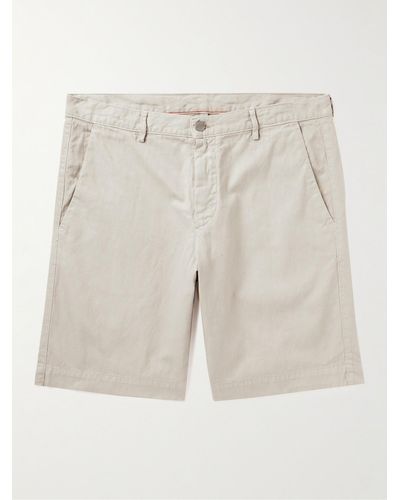 Massimo Alba Vela Slim-fit Straight-leg Cotton And Linen-blend Canvas Shorts - Natural