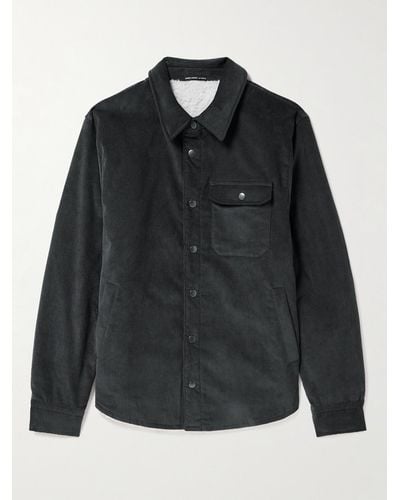 James Perse Fleece-lined Cotton-blend Corduroy Jacket - Black