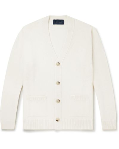 Thom Sweeney Wool And Cashmere-blend Cardigan - White