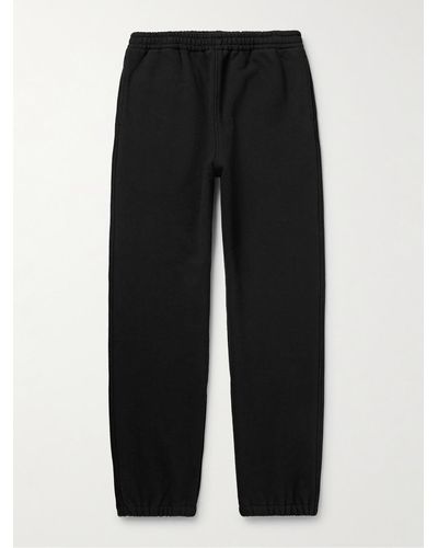 AURALEE Tapered Cotton-jersey Joggers - Black