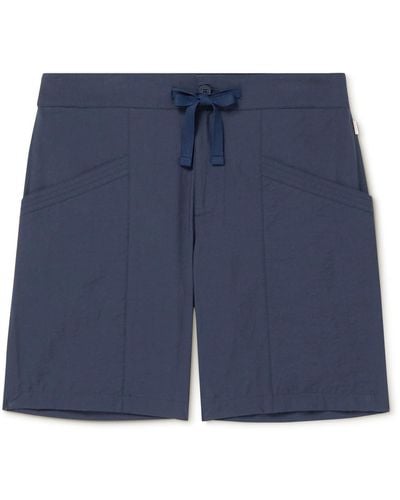 Orlebar Brown Castner Cotton-blend Shell Drawstring Shorts - Blue