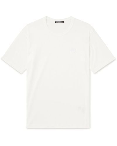 Acne Studios Nash Logo-appliquéd Cotton-jersey T-shirt - White