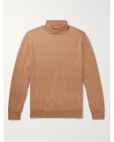 A.P.C. Dundee Merino Wool Rollneck Sweater - Natural