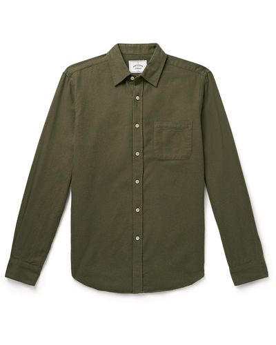 Portuguese Flannel Teca Cotton-flannel Shirt - Green