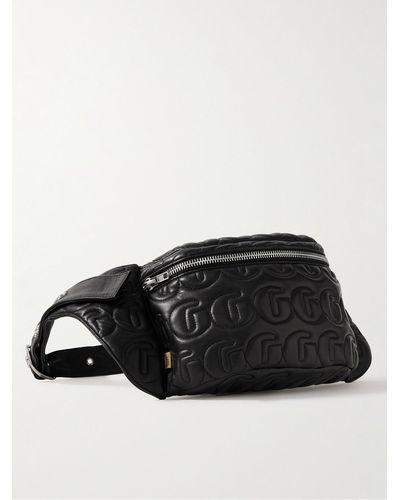 GALLERY DEPT. Embellished Quilted Leather Belt Bag - Black