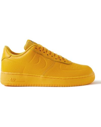 Nike Air Force 1 '07 Ripstop-trimmed Waterproof Leather Sneakers - Yellow