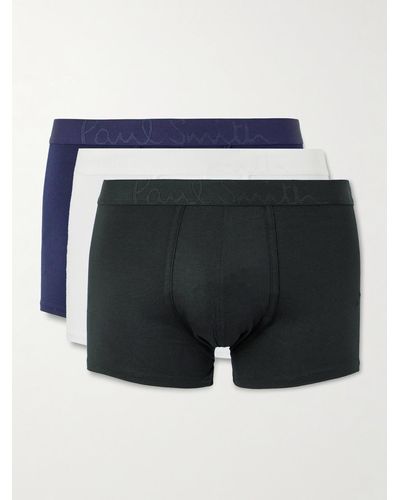 Paul Smith Three-pack Stretch Modal-jersey Boxer Briefs - Blue