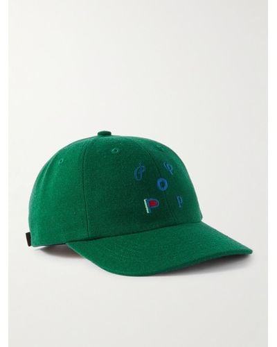 Pop Trading Co. Logo-embroidered Cotton-twill Baseball Cap - Green