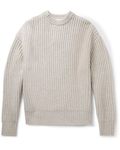 John Elliott Capri Ribbed Wool And Cashmere-blend Sweater - White