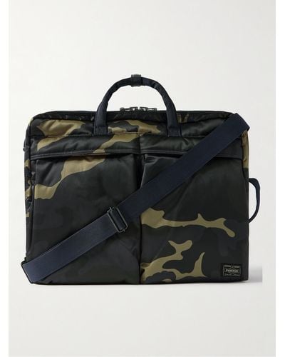 Porter-Yoshida and Co Counter Shade 3way Camouflage-print Nylon Briefcase - Black