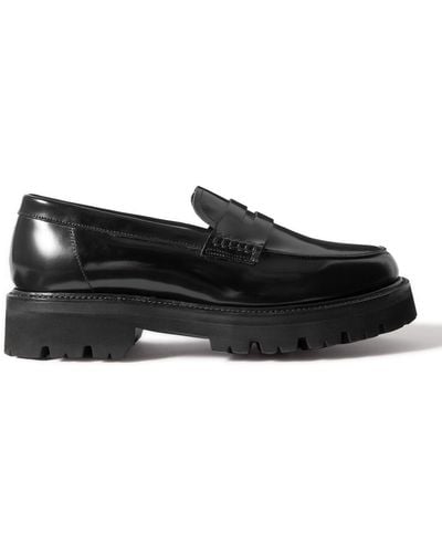 Grenson Jefferson Leather Penny Loafers - Black