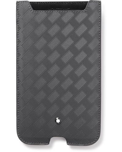 Montblanc Extreme 3.0 Cross-grain Leather Phone Sleeve - Gray