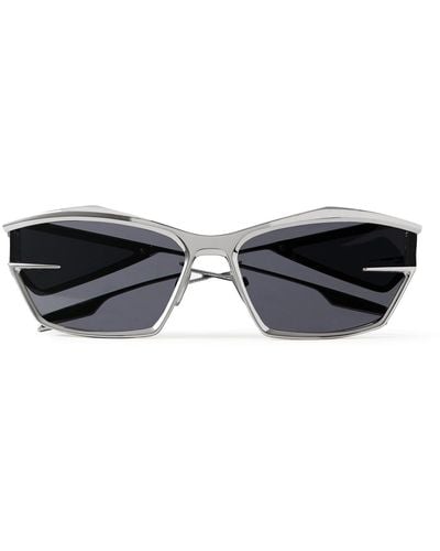 Givenchy Giv Cut Cat-eye Silver-tone Sunglasses - Black