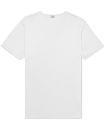 Zimmerli of Switzerland Sea Island Cotton-jersey T-shirt - White