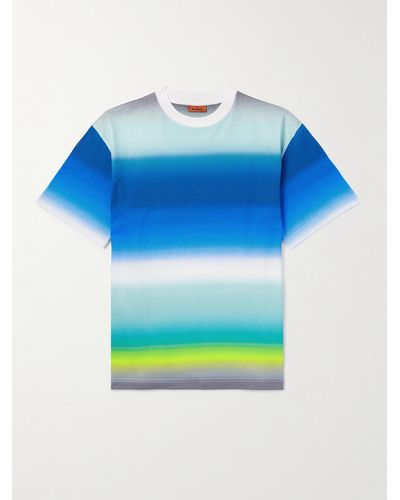 Missoni T-Shirt aus Baumwoll-Jersey mit Streifen - Blau