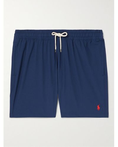 Polo Ralph Lauren Shorts da mare medi a gamba dritta Traveler - Blu