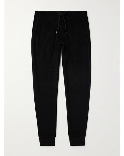 Tom Ford Tapered Cotton-terry Joggers - Black