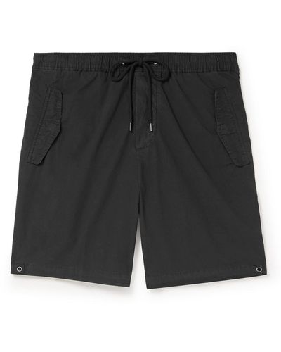 James Perse Straight-leg Cotton-blend Twill Shorts - Black