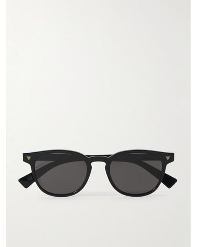 Bottega Veneta Round-frame Recycled-acetate Sunglasses - Black